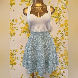 Hollister Floral Tiered Mini Skirt size M